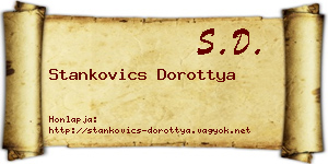 Stankovics Dorottya névjegykártya